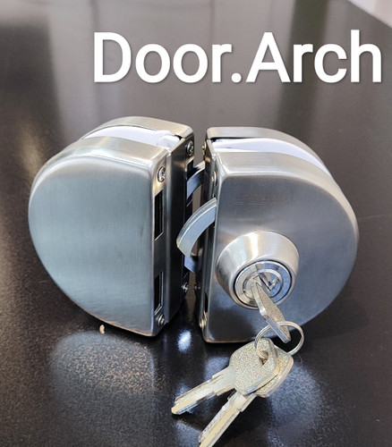 قفل دو لنگه بازشو وتک لنگه شیشه سکوریت ۱۰میلیمتر وفریم دار