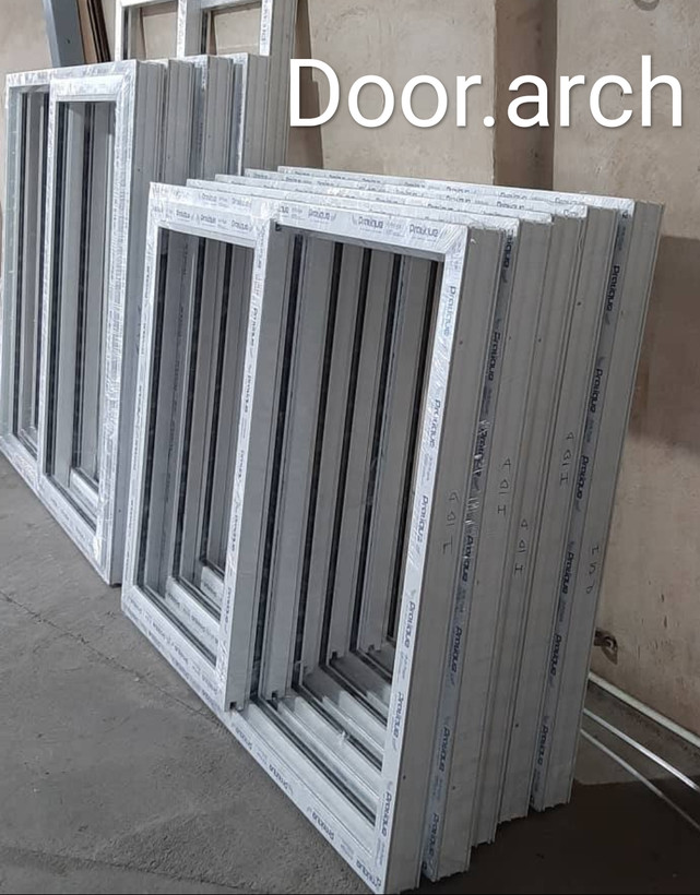 درب و پنجره دوجداره Upvc لولایی متر مربع با شیشه دوجداره